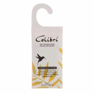 Colibri Natural Anti-Moth Hanging Wardrobe Sachet in Lemongrass