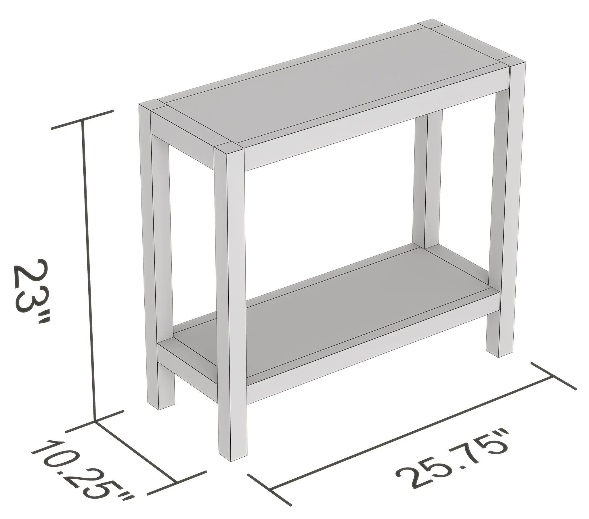 Console Sofa Table Dark Taupe 1 Shelf