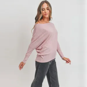 Corrugated Dolman Sleeve Top