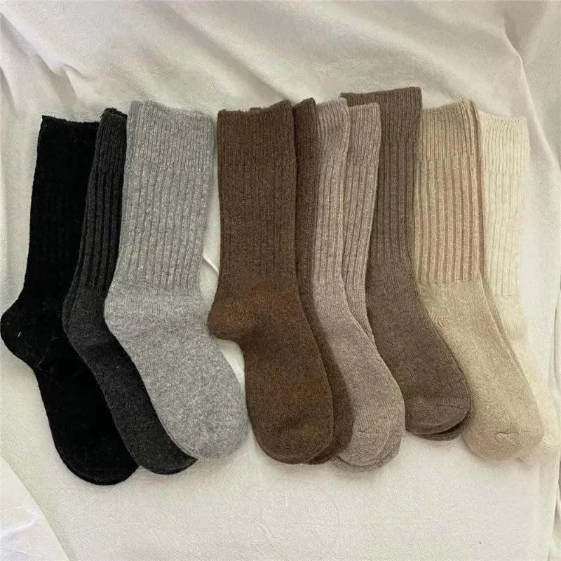 Cozy Cashmere Blend Thermal Crew Socks for Women - Ultimate Warmth and Comfort
