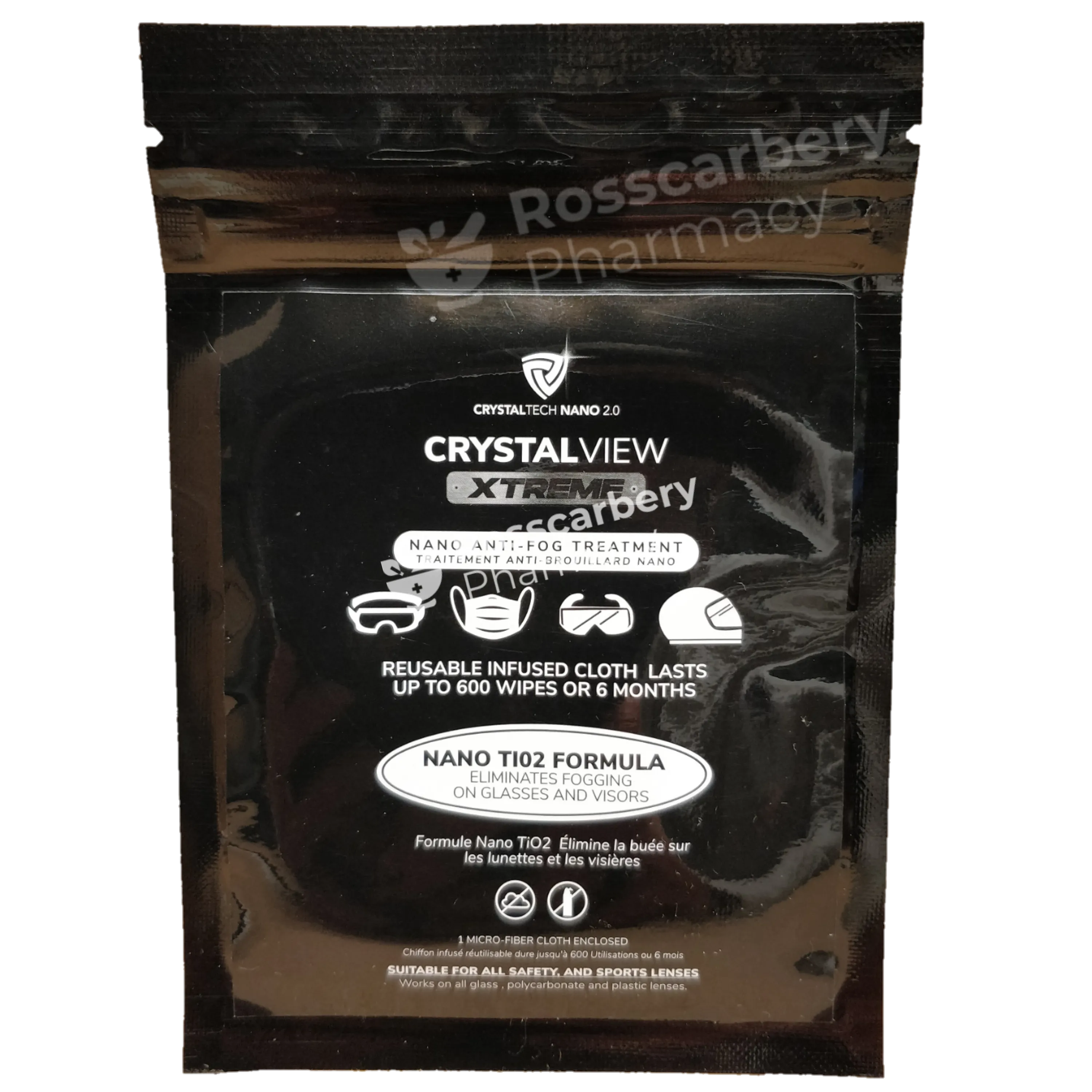 CrystalView Xtreme - Nano Anti-Fog Treatment Wipe