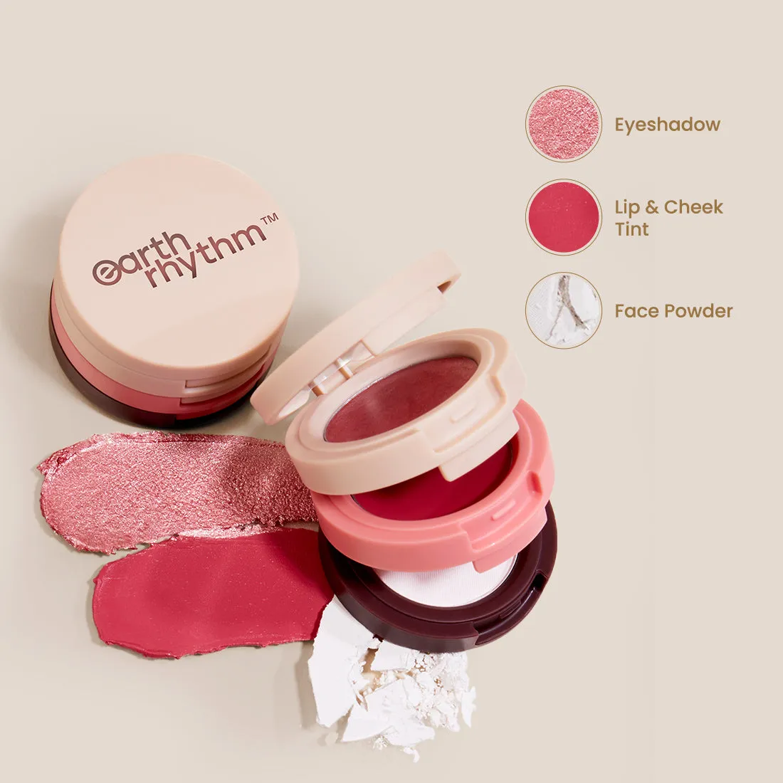 DAB SET GO 3-IN-1 FACE PALETTE
