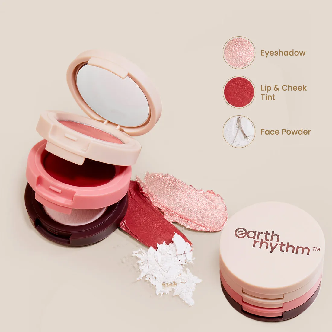 DAB SET GO 3-IN-1 FACE PALETTE