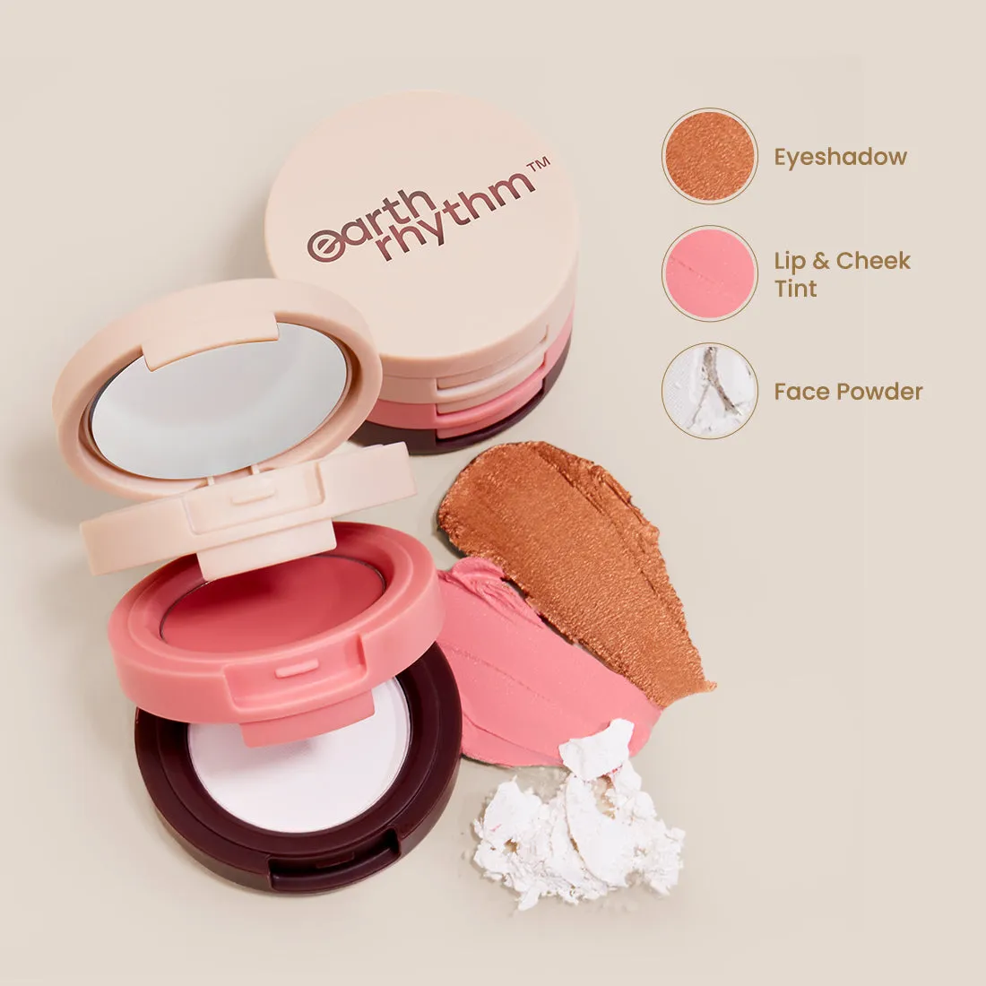 DAB SET GO 3-IN-1 FACE PALETTE