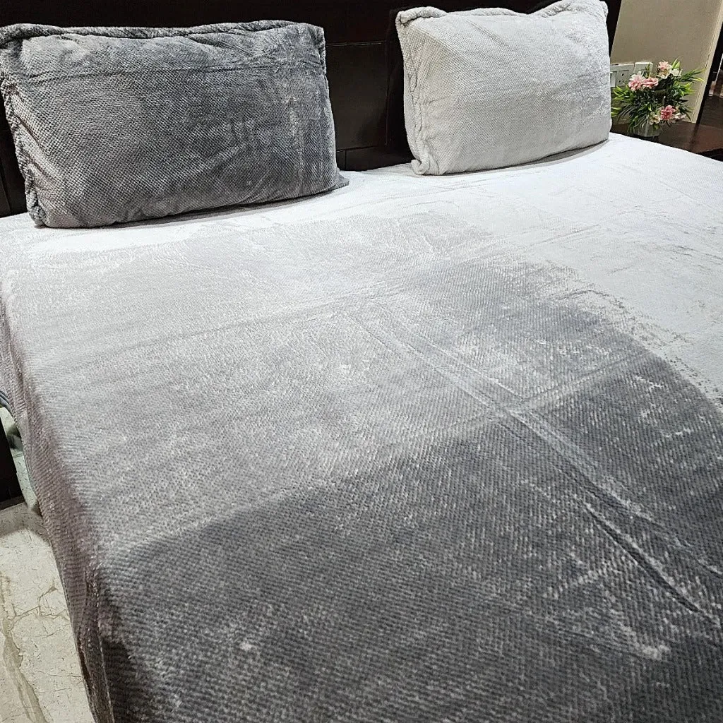 Dual Shaded Gray Warm Bedcover