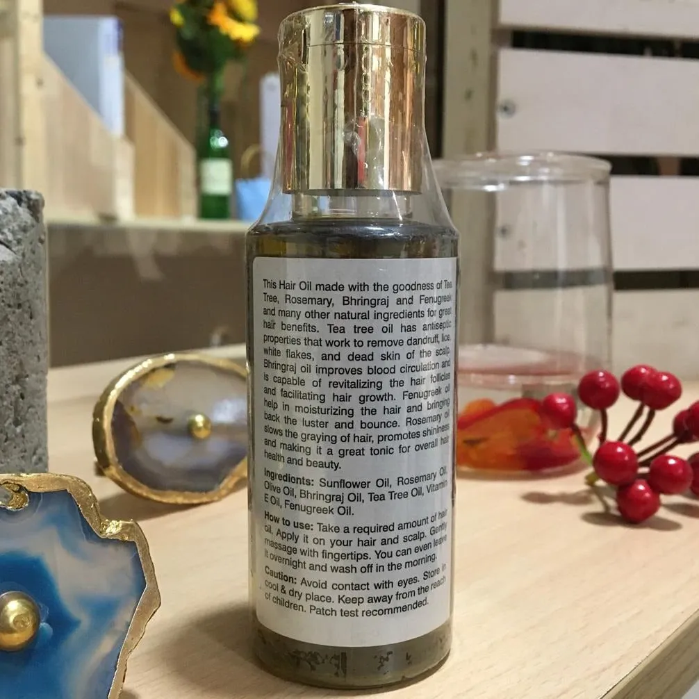 Earth Science Ayurvedic formula 100% Pure Natural Tea Tree/Bhringraj/Fenugreek Hair Oil (100 ml)