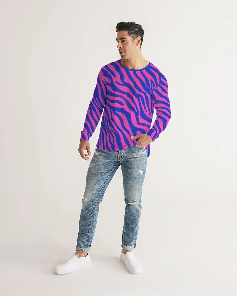 Electric Zebra Men's Long Sleeve T Shirt