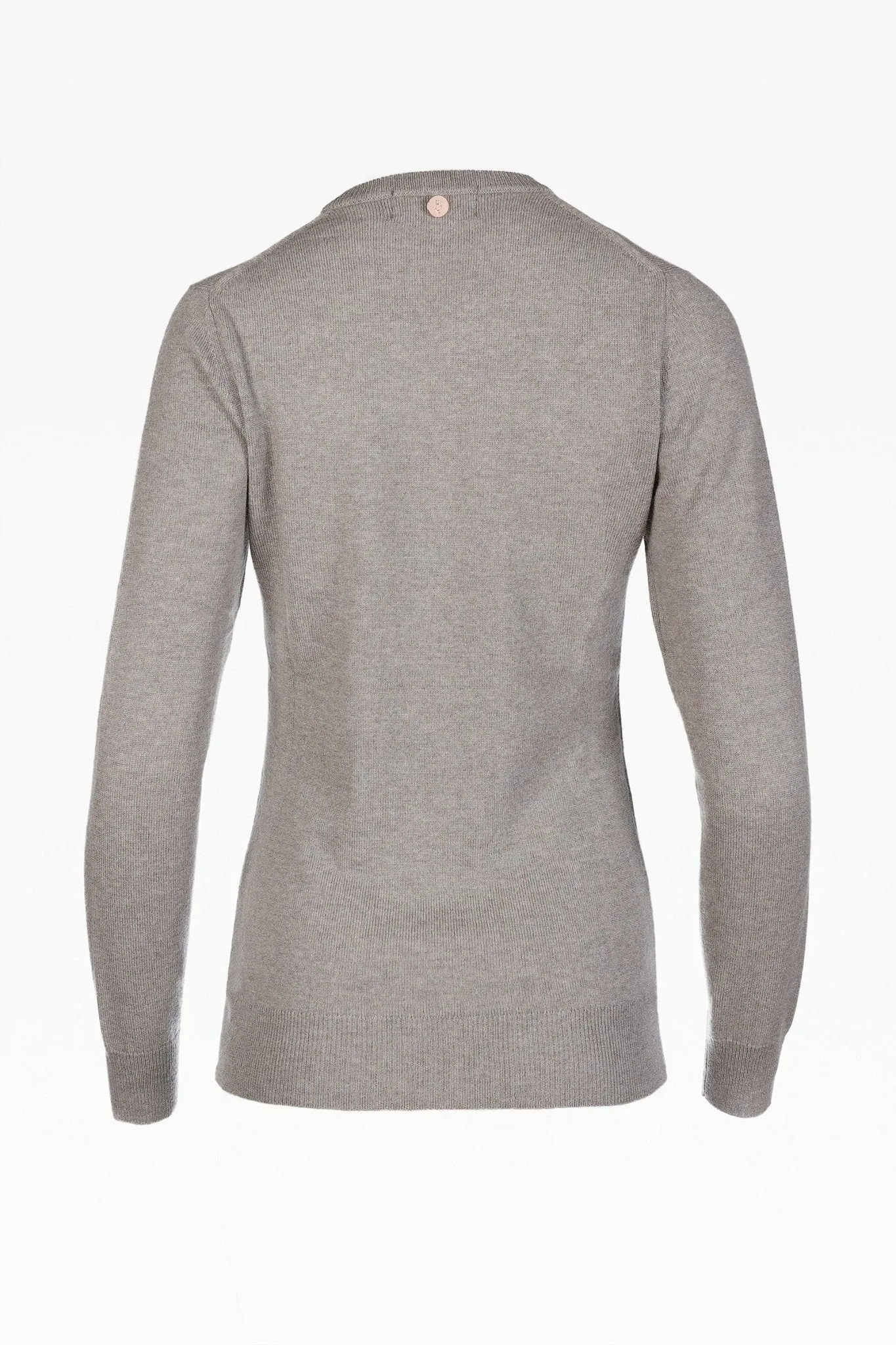 Ella Ladies Crew Neck in Nest Grey: Premium Cashmere-Wool Blend
