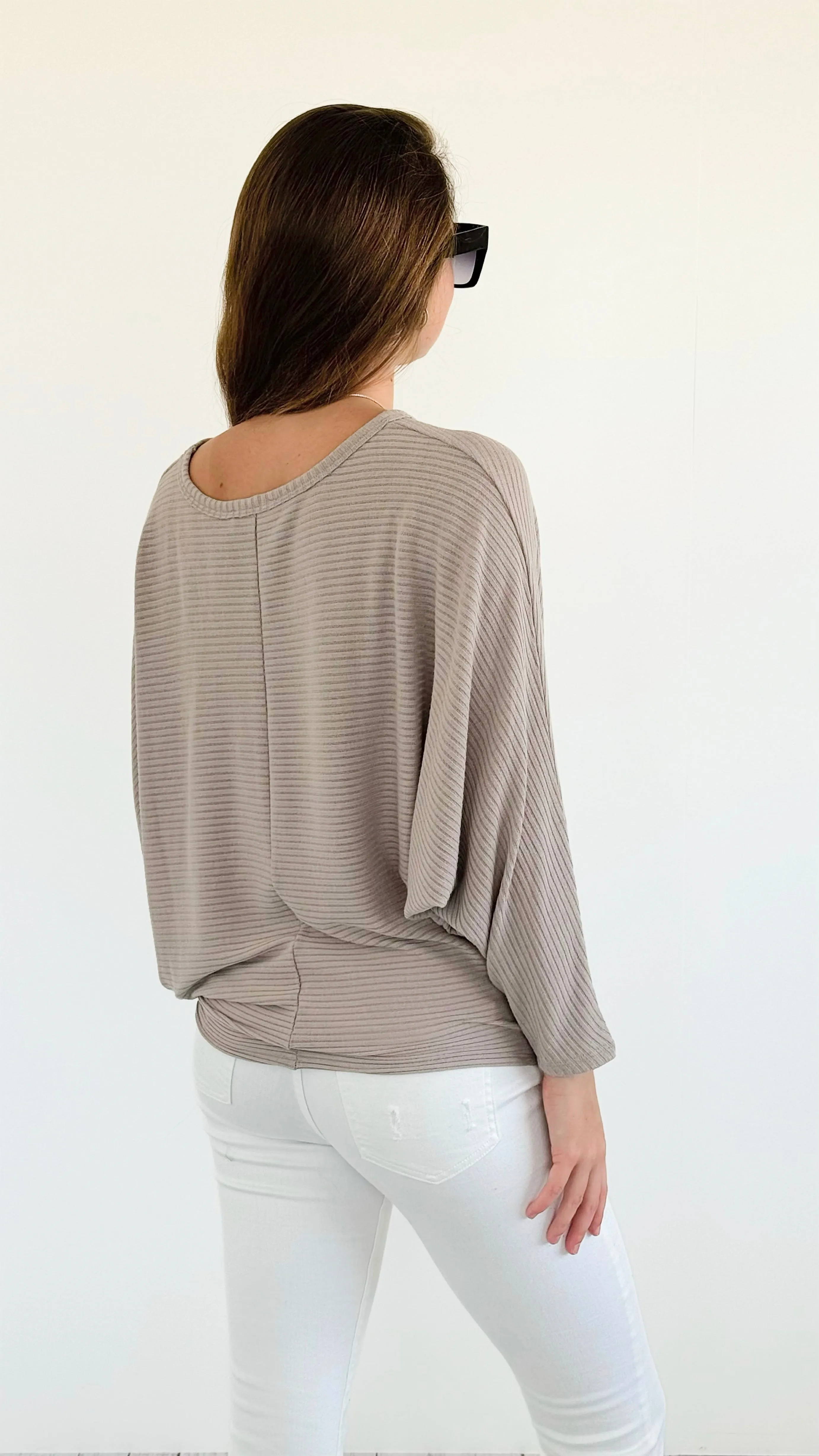 Everyday Essentials Ribbed Tee - Ash Mocha
