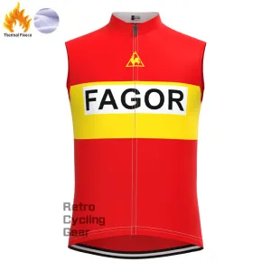Fagor Red Fleece Retro Cycling Vest