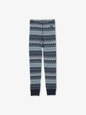 Fairisle Thermal Merino Baby Long Johns