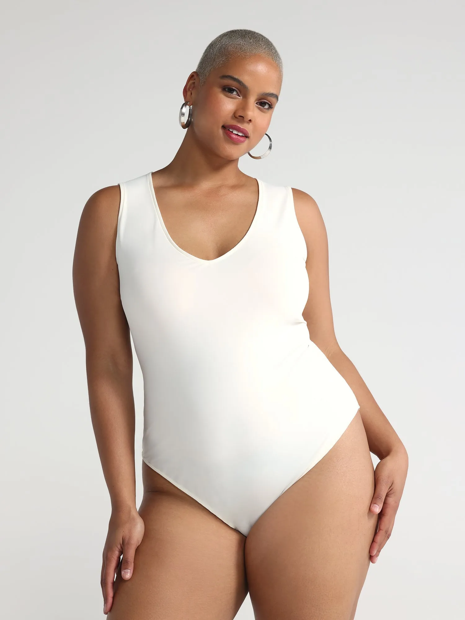 Fashion To Figure - FTF Essentials - V-Neck Knit Bodysuit