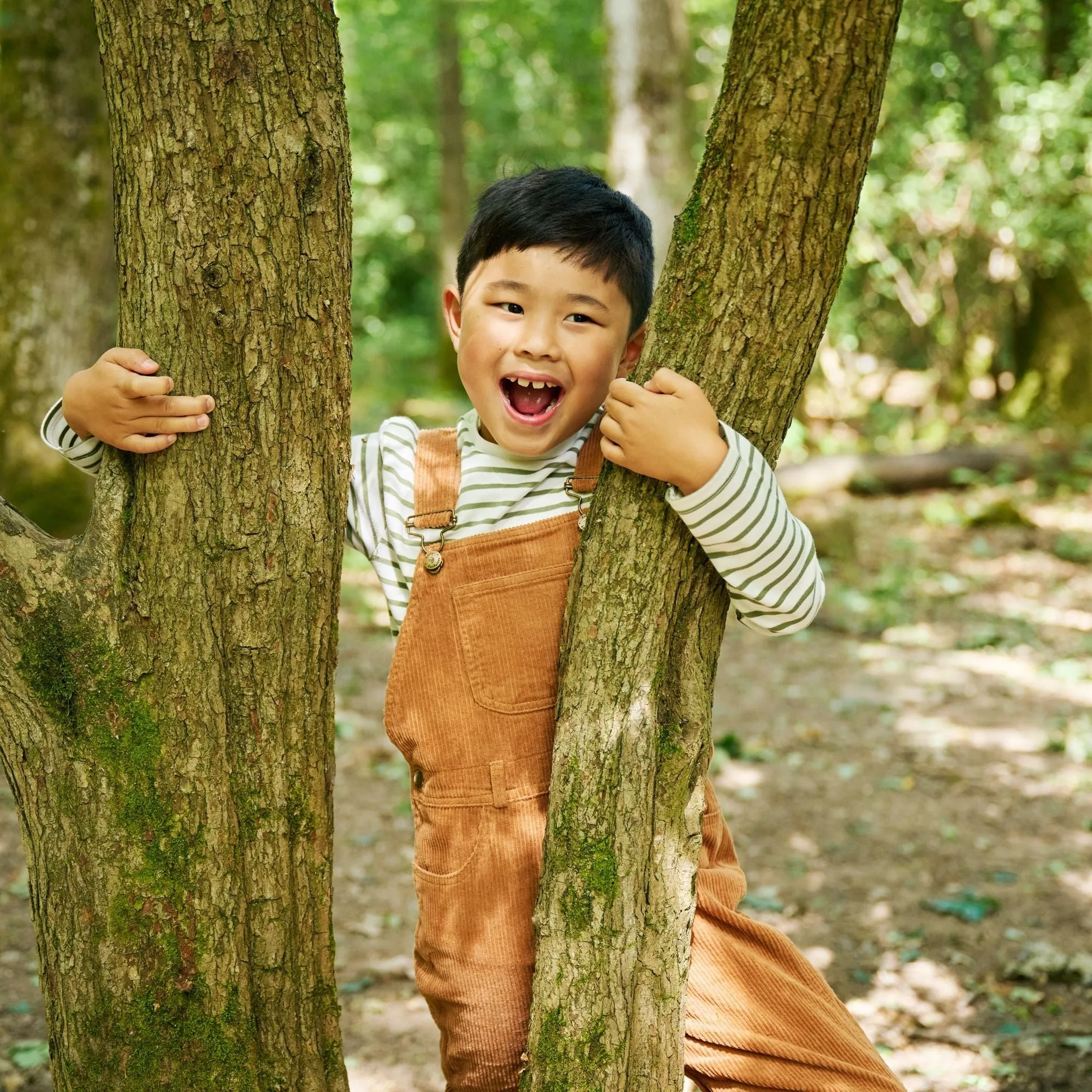 Fawn Chunky Cord Dungarees