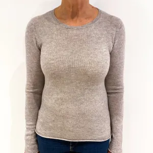 Fawn Lightweight Cashmere Crew Neck Jumper Medium