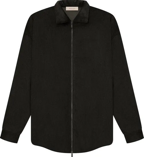 FEAR OF GOD ESSENTIALS CORDUROY SHIRT JACKET "OFF BLACK" SS23