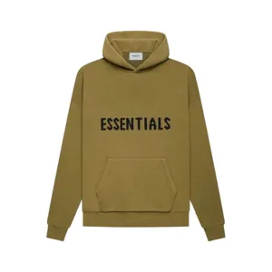 FEAR OF GOD ESSENTIALS KNIT HOODIE "AMBER" SS21