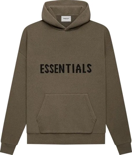 FEAR OF GOD ESSENTIALS KNIT HOODIE "HARVEST" FW21