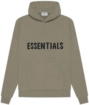 FEAR OF GOD ESSENTIALS KNIT HOODIE "TAUPE" SS21
