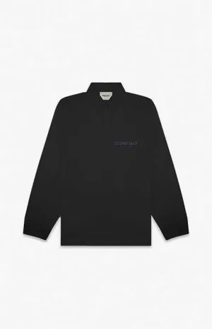 FEAR OF GOD ESSENTIALS LONG SLEEVE POLO "BLACK" SS21