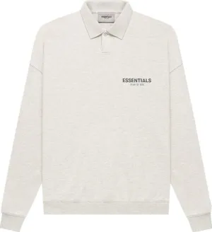 Fear Of God Essentials Long Sleeve Polo "OATMEAL" FW21