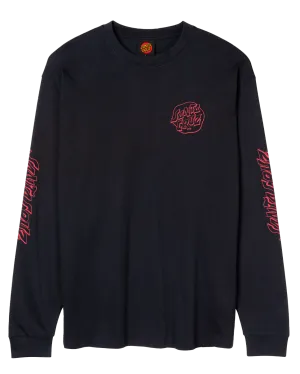 Fever Dream Mono Dot Long Sleeve T-Shirt in Black