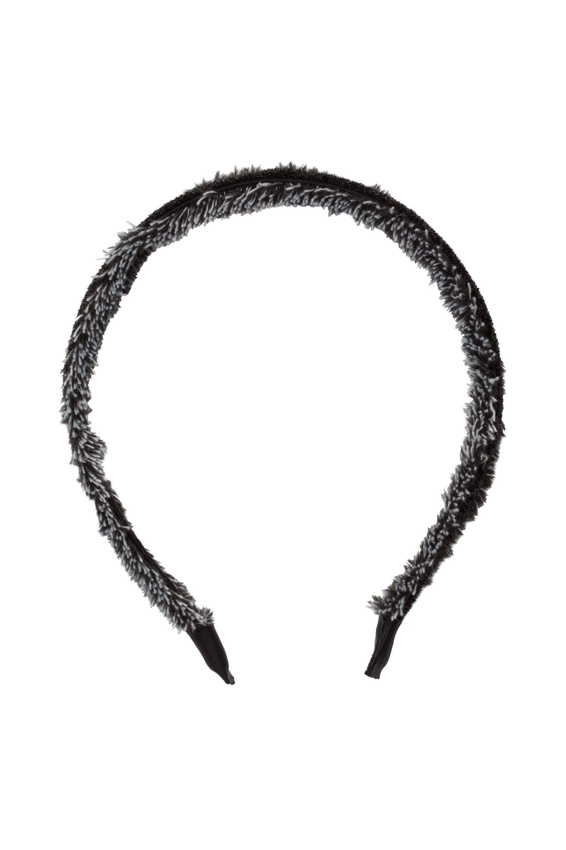 Flat Fringe Headband - Black/White