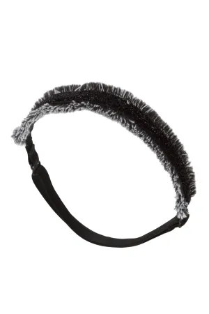 Flat Fringe Wrap - Black/White