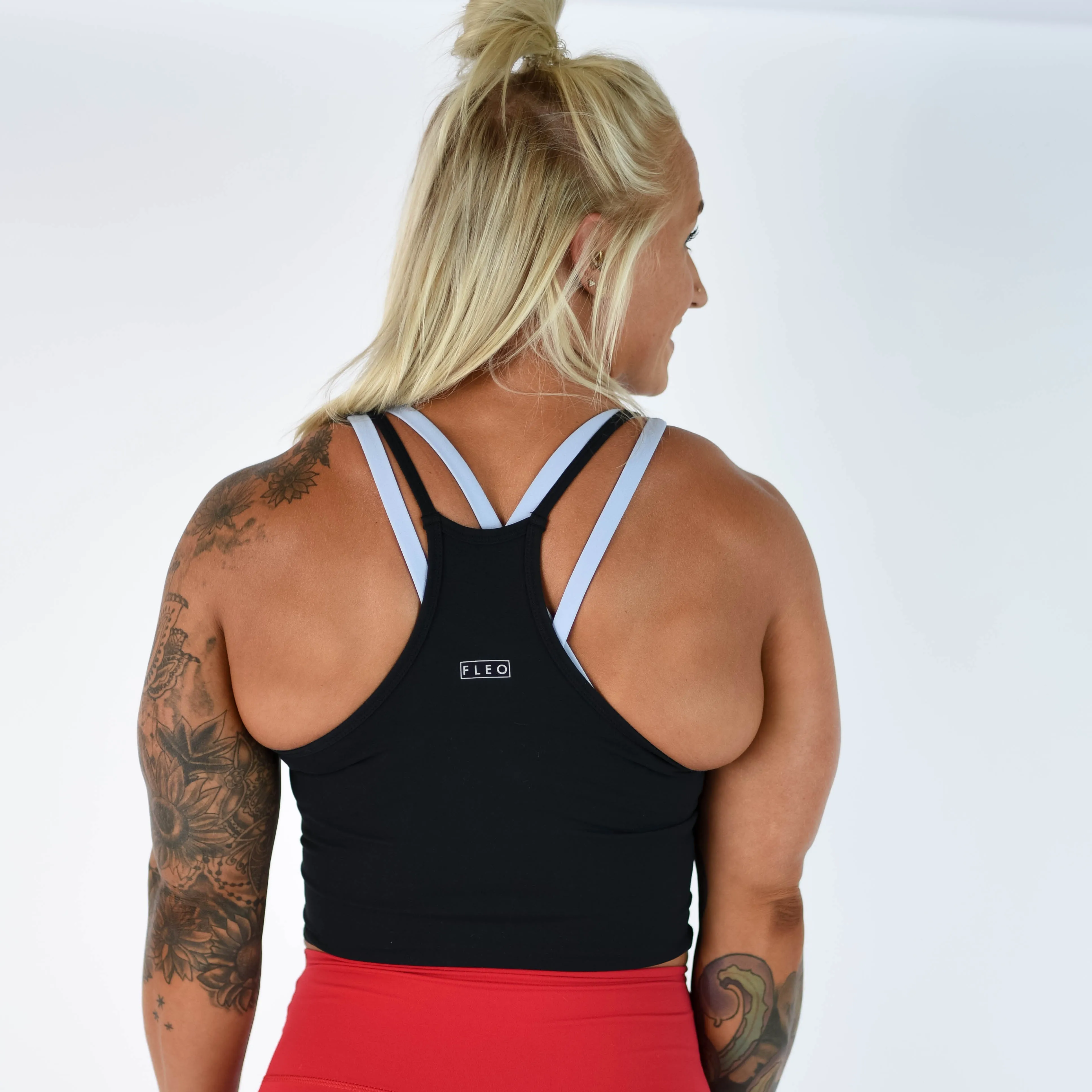 FLEO Switch Up Crop Tank - Black (Muse)