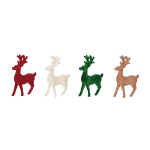 Flocked Deer In Box, Asst. of 12