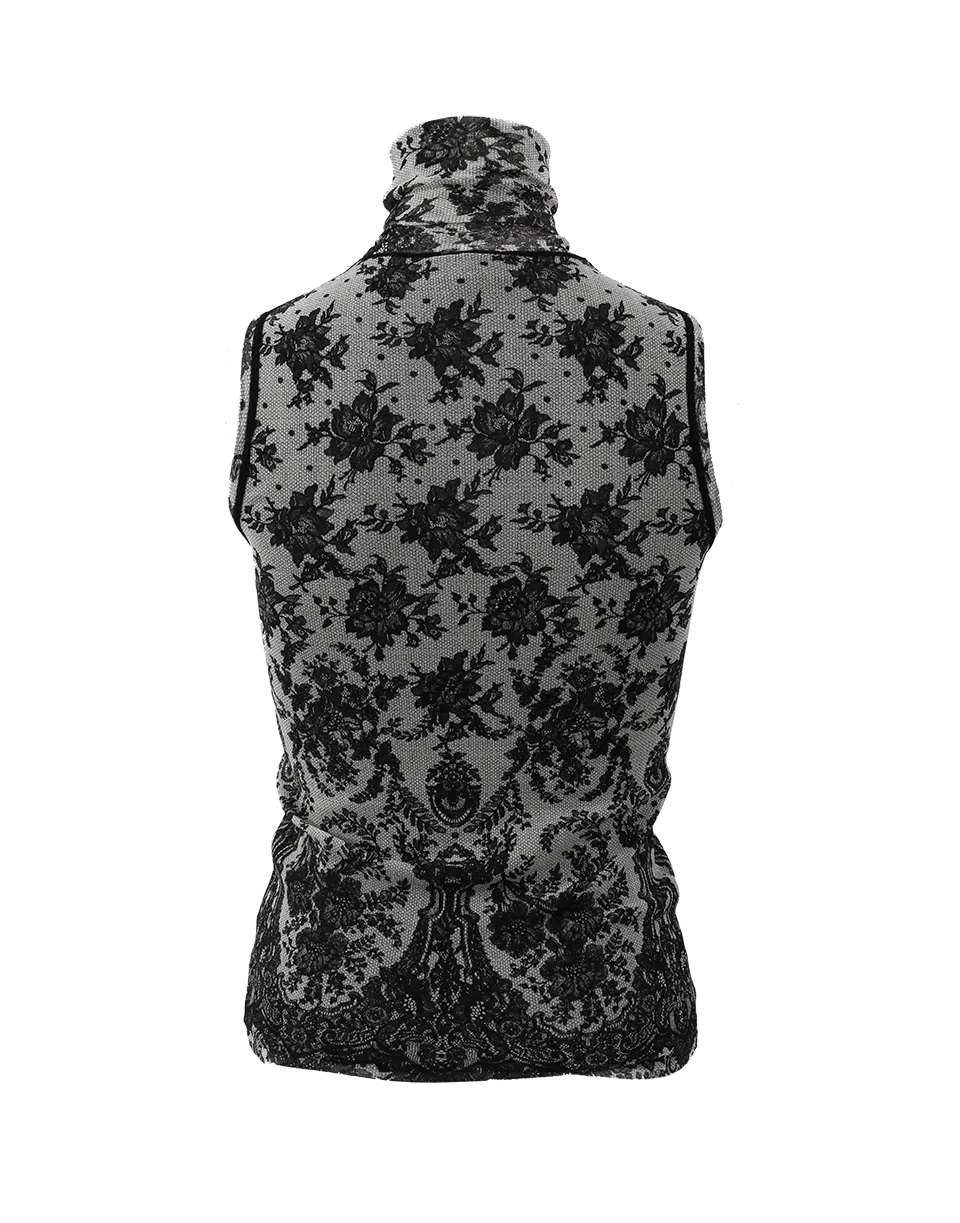 Floral Lace Turtleneck