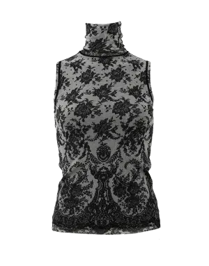 Floral Lace Turtleneck