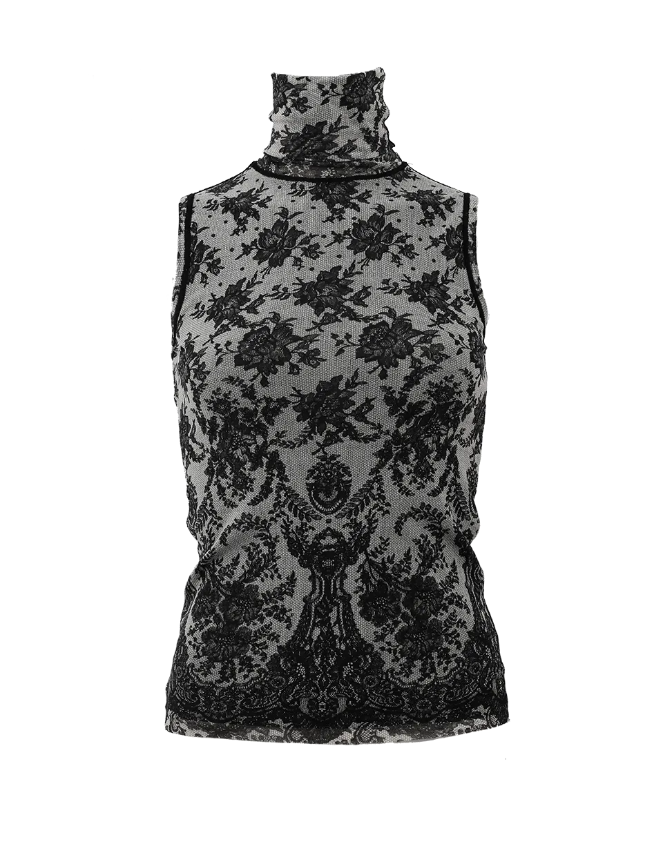 Floral Lace Turtleneck