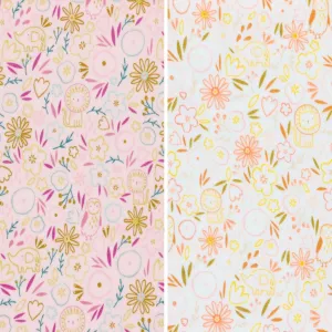 Flowers and Animals Nicky Velour Fabric