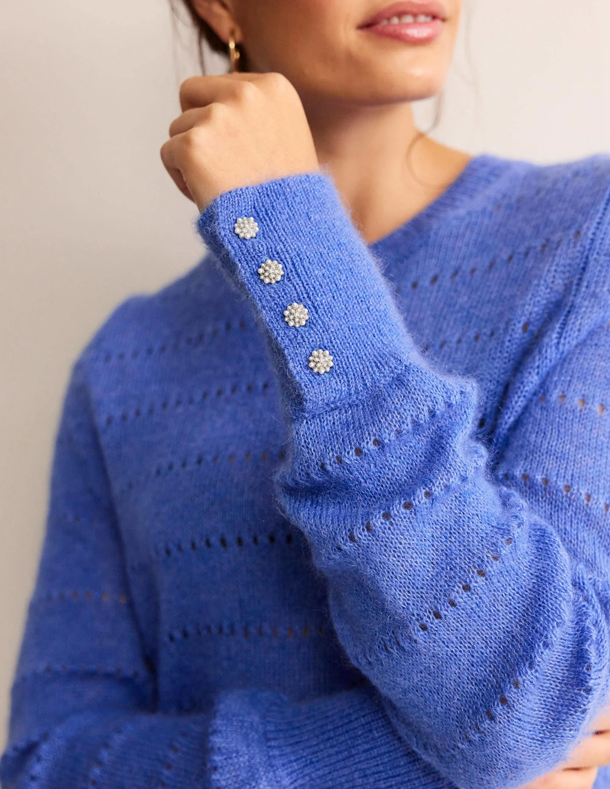 Fluffy Textured Jumper-Meadow Spring