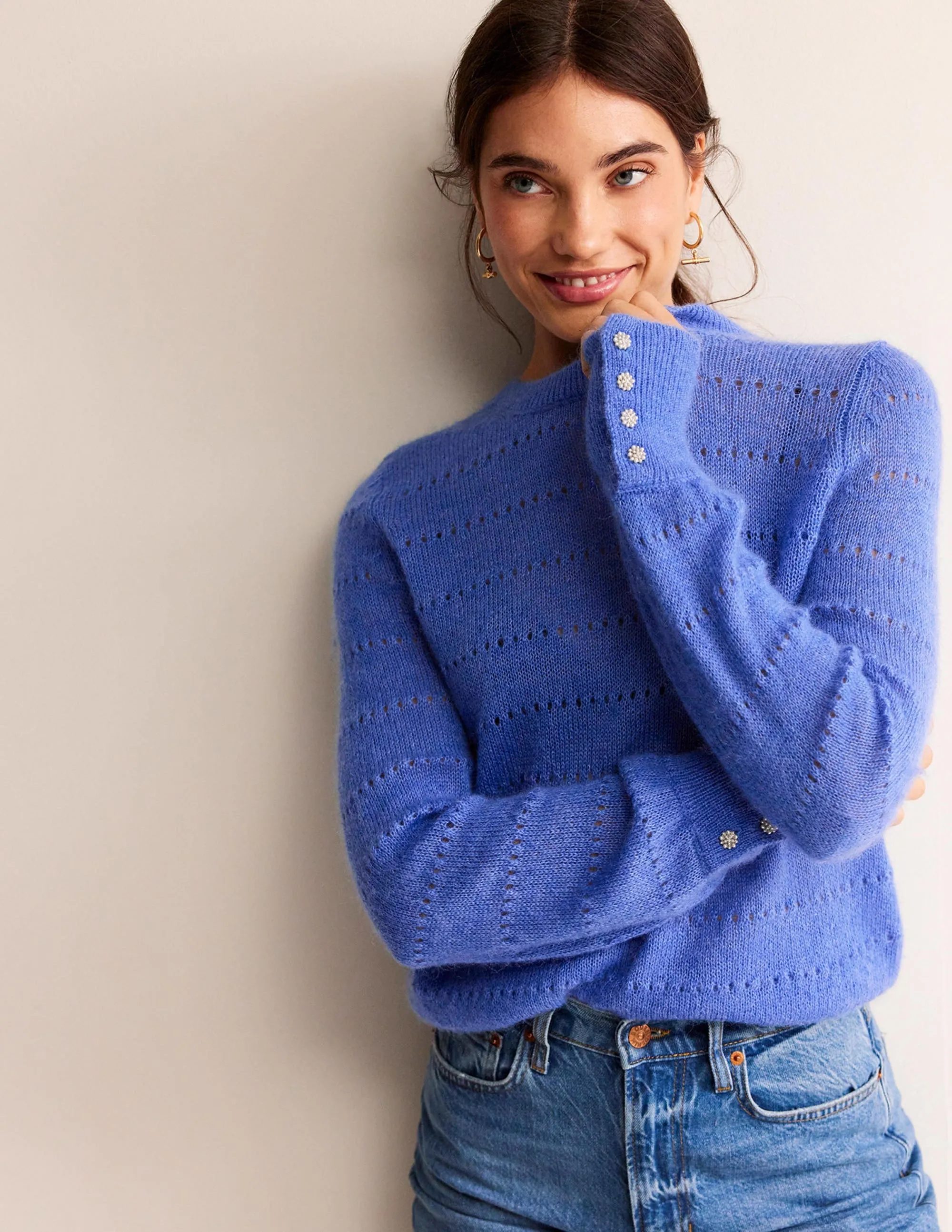 Fluffy Textured Jumper-Meadow Spring