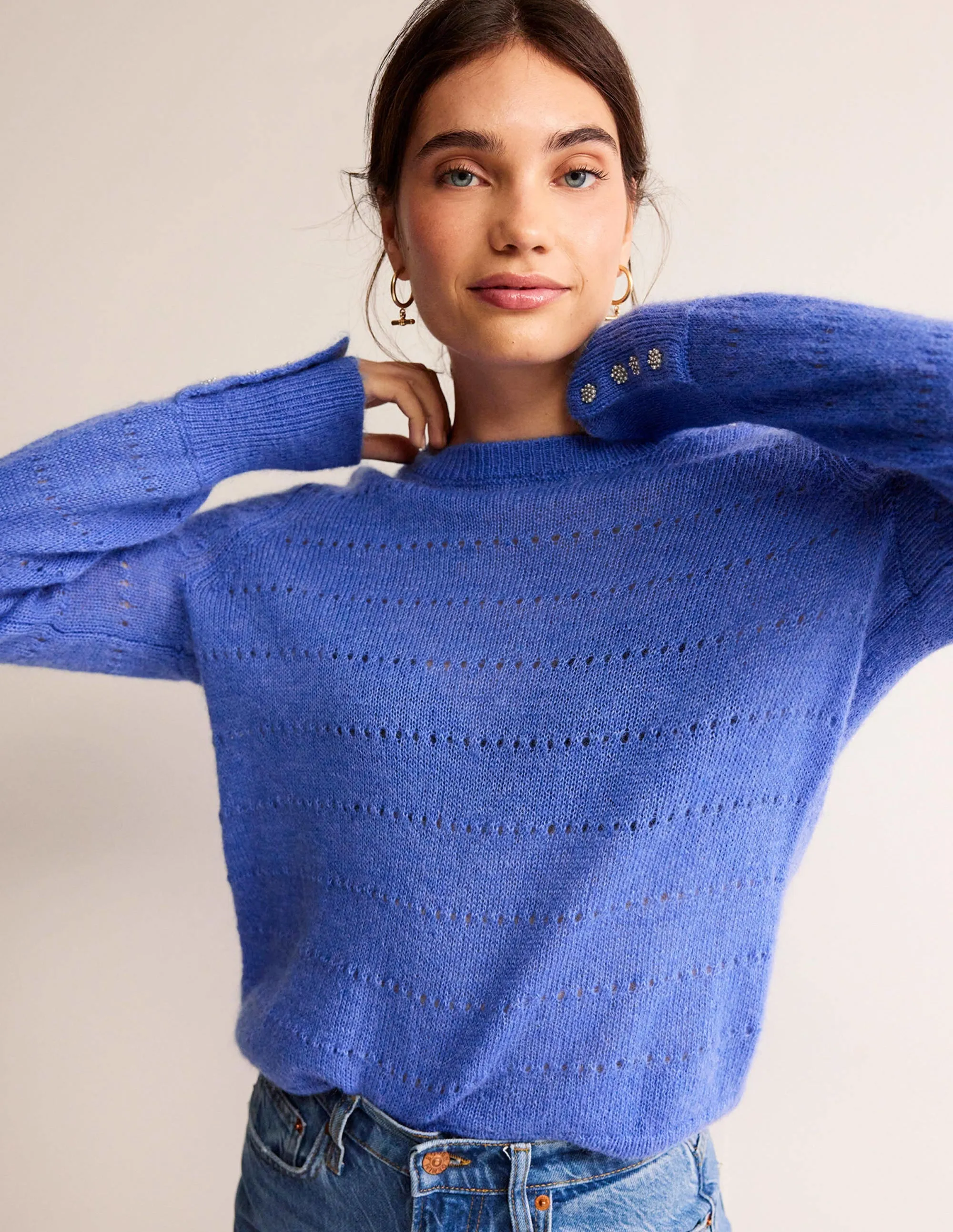 Fluffy Textured Jumper-Meadow Spring