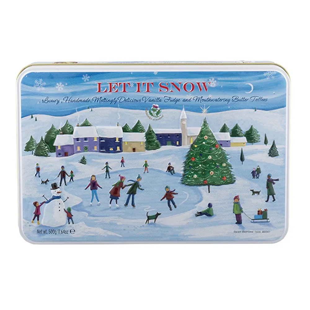 Gardiners of Scotland 500g Christmas Skating Scene Vanilla Fudge & Butter Toffees Tin