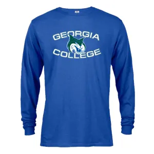 Georgia College GCSU Bobcats Arch Text Mascot Logo Long Sleeve T-Shirt