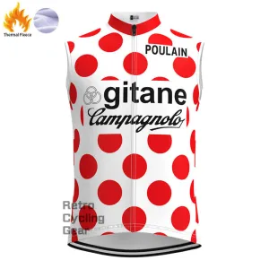 gitane Red dot Fleece Retro Cycling Vest