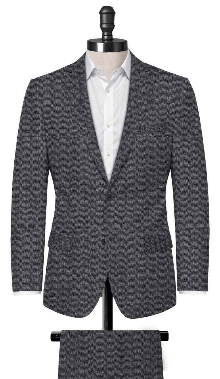 Grey Herringbone Suit