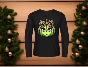 GRINCH FACE GLITTER LONG SLEEVE