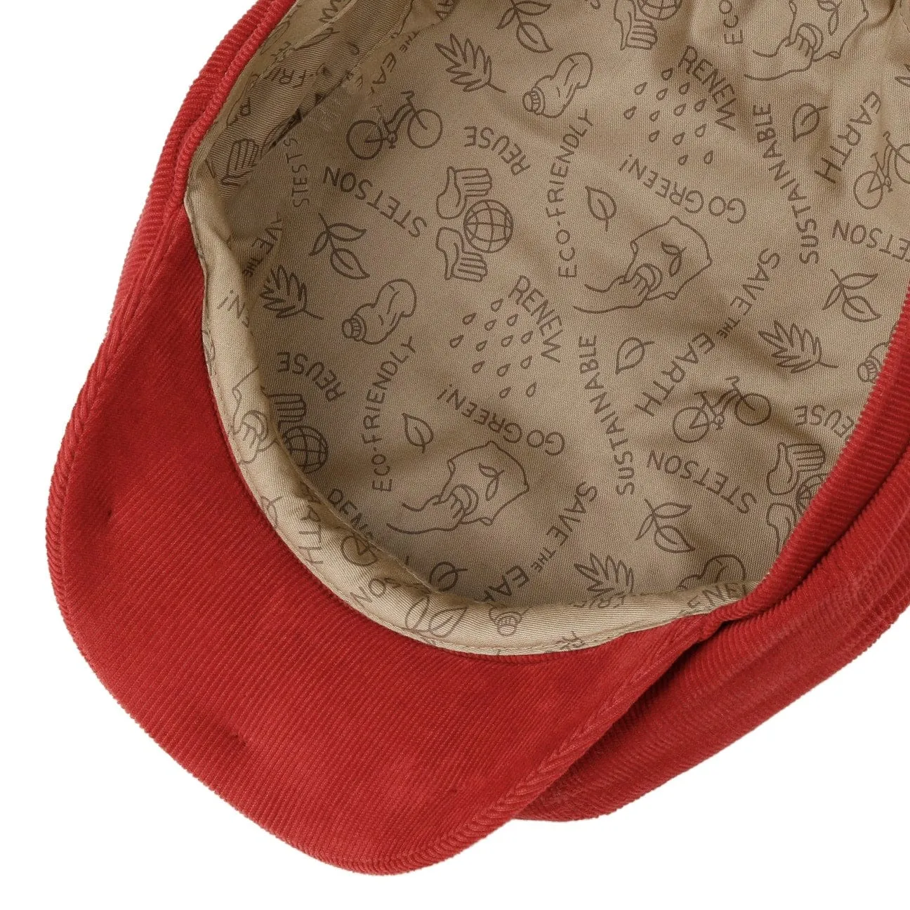 Hatteras Sustainable Corduroy Flat Cap by Stetson