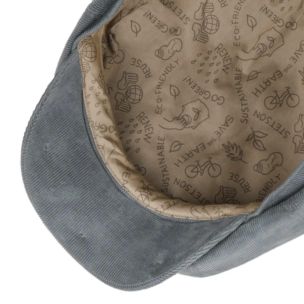 Hatteras Sustainable Corduroy Flat Cap by Stetson