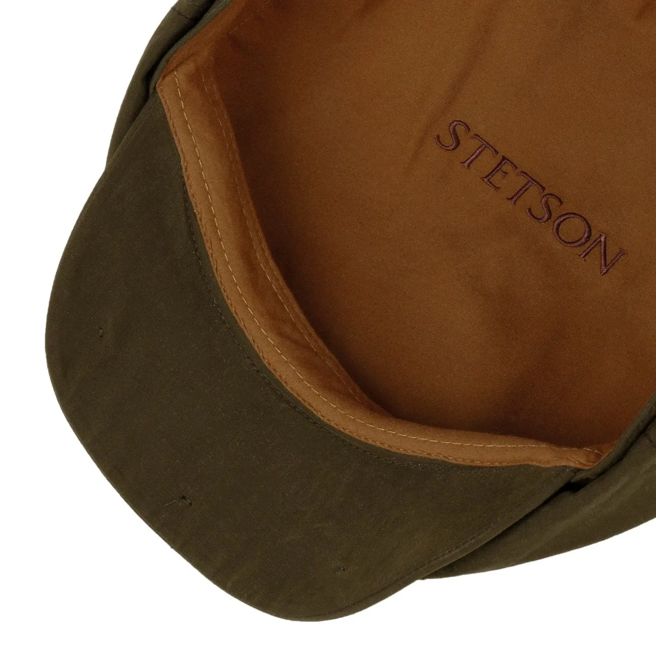 Hatteras Waxed Cotton WR Flat Cap by Stetson