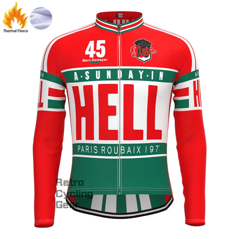 HELL Fleece Retro Long Sleeves Jerseys