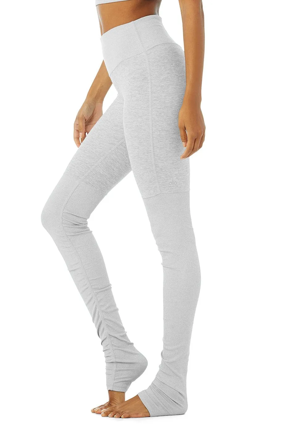 High-Waist Alosoft Goddess Legging - Zinc Heather