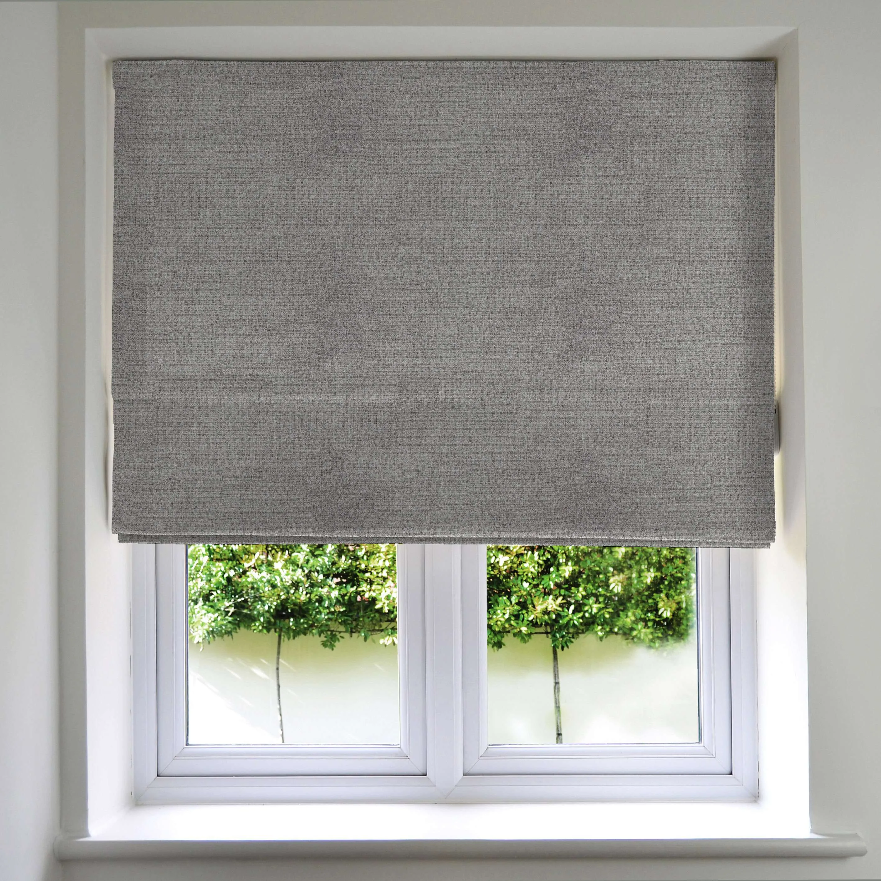 Highlands Soft Grey Roman Blinds