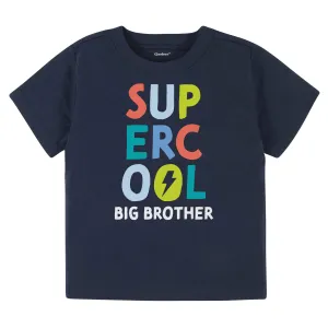 Infant & Toddler Boy "Super Cool Big Brother" Short Sleeve Tee