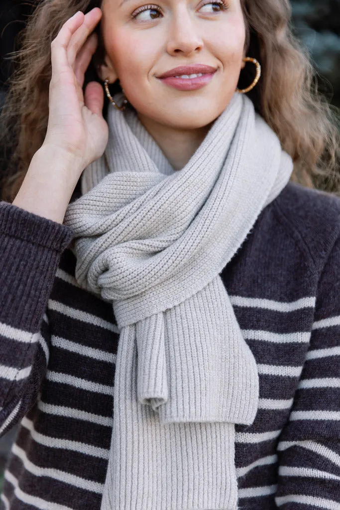 Italian Knit Rib Chunky Long Scarf/Wrap