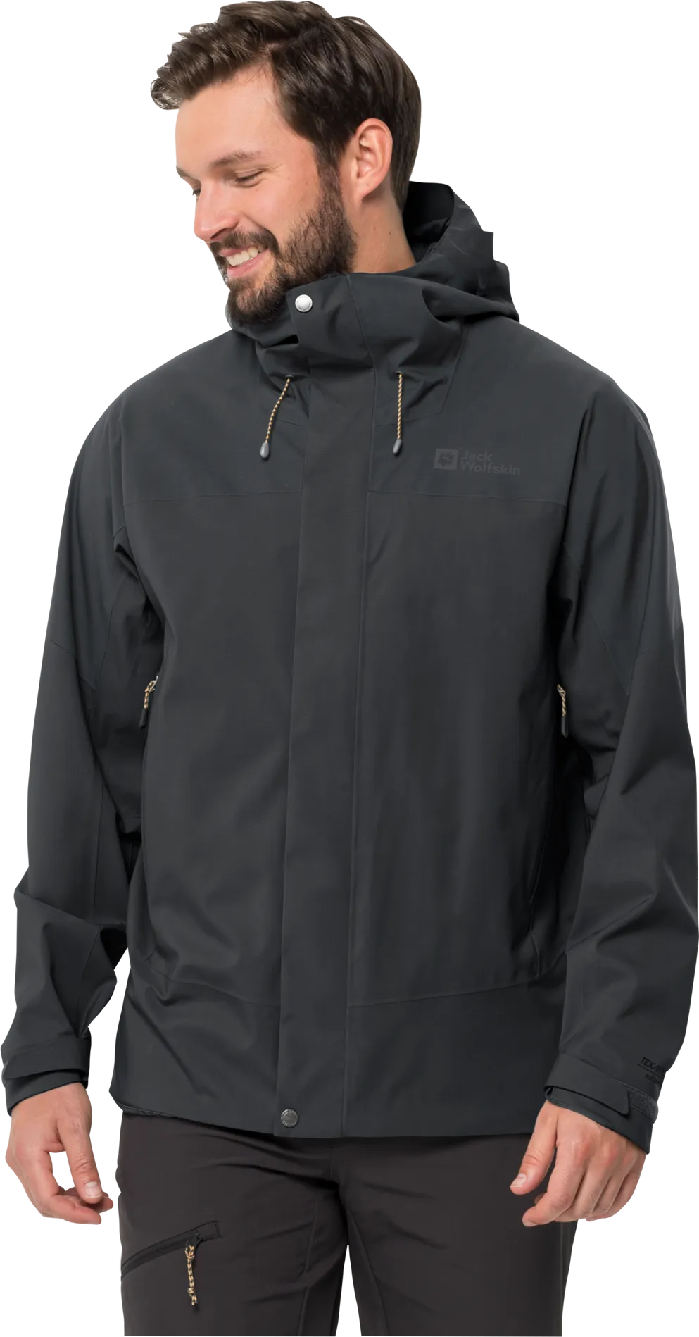 Jack Wolfskin Men&#x27;s Kammweg 2-Layer Jacket Phantom | Buy Jack Wolfskin Men&#x27;s Kammweg 2-Layer Jacket Phantom here | Outnorth
